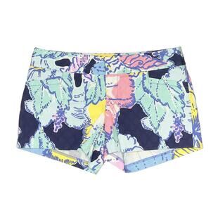 Lilly Pulitzer Size 0 Tropical Print Blue Shorts